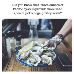 Oysters contain heart healthy PCOS friendly fats